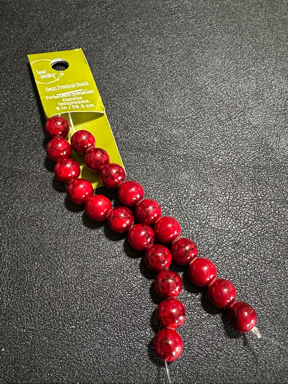 15.  Bead Landing Dyed Quartzite Red Round 10mm Stone Beads